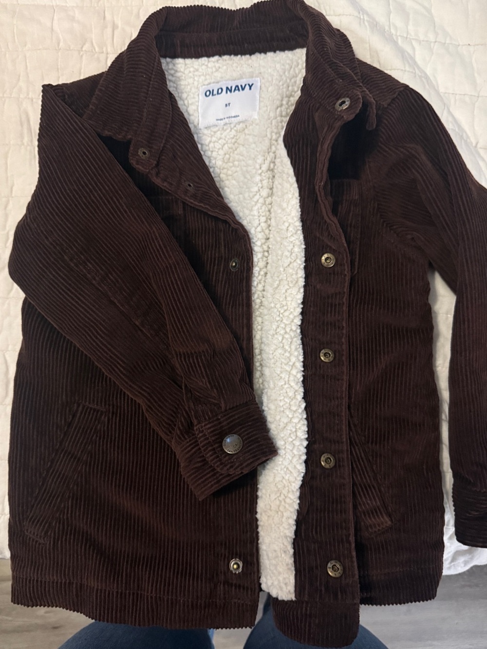 Old Navy Brown Corduroy Sherpa-Lined Kids Jacket